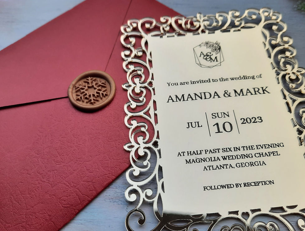 Golden Mirror Invitation