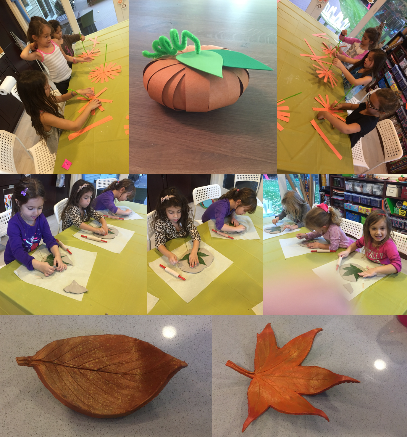 fall clay leaf and pumpkin 2015