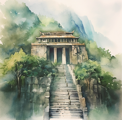 jenmariecliff_celetrial_and_dreamy_style_watercolor_ancient_tem_8e14b139-c796-46e1-9377-5d