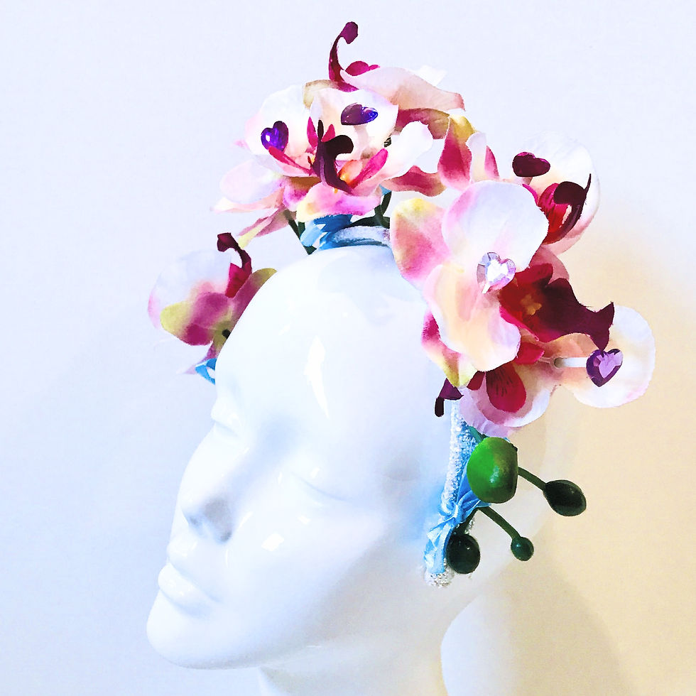 Thumbnail: White and Pink Orchid Headdress