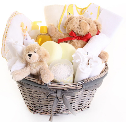neutral baby gift baskets