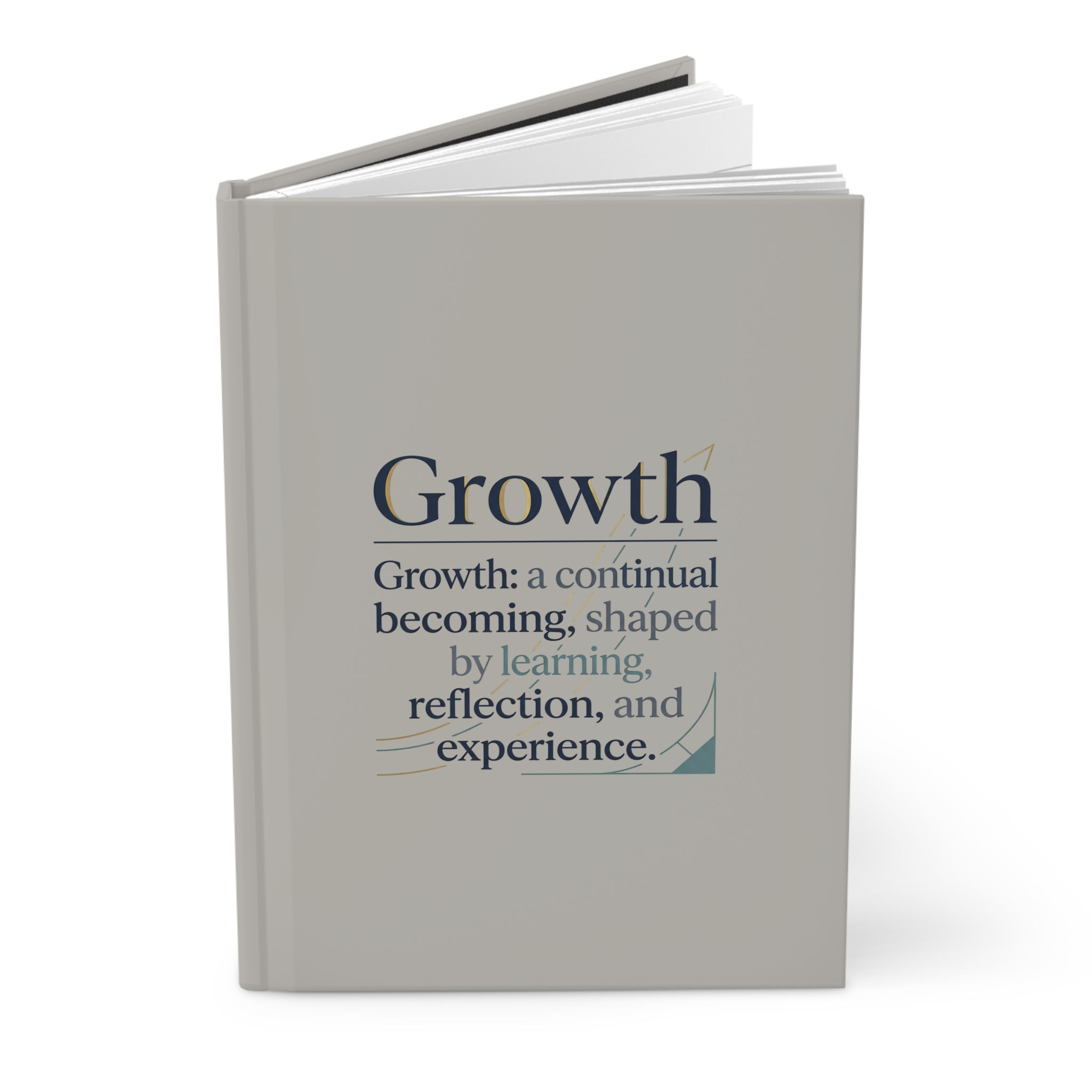 Growth Hardcover Journal — Lined Reflection Notebook for Personal Development