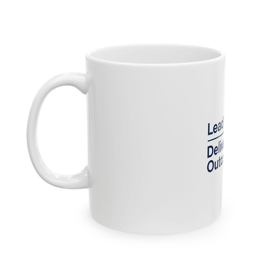 Thumbnail: Lead the Plan, Deliver the Outcome Mug — Motivational Office Ceramic Coffee Cup 