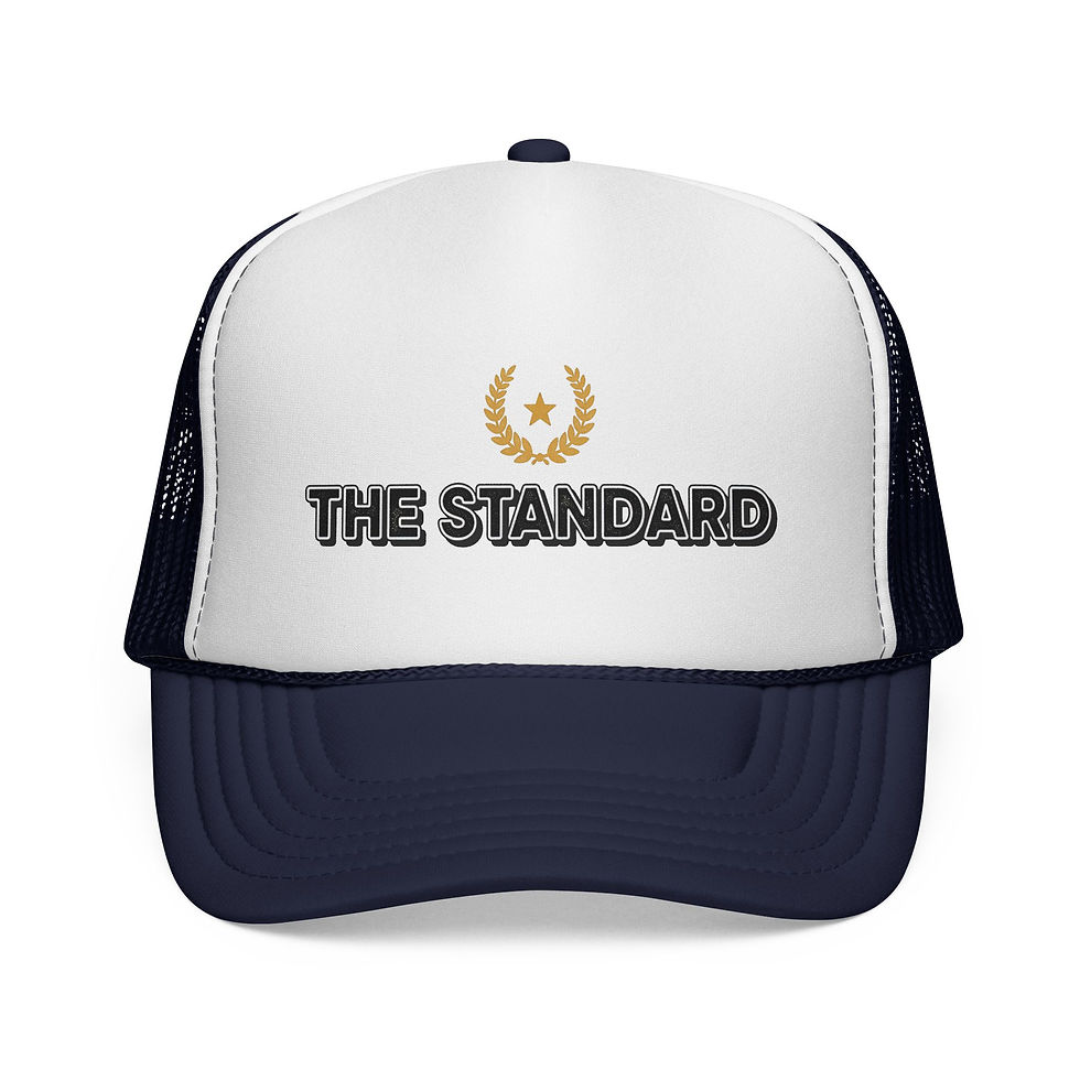 Thumbnail: The Standard Trucker Cap — Retro Red, White & Blue Foam Mesh Hat