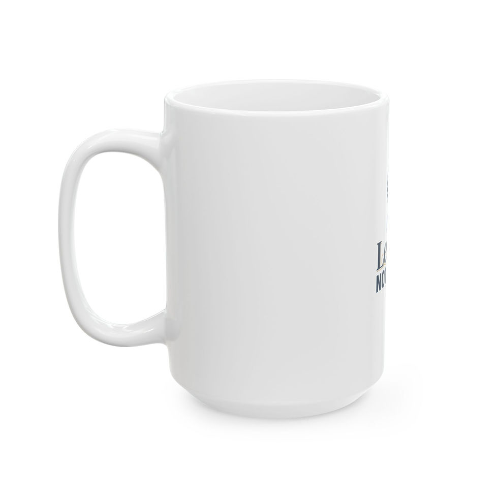 Thumbnail: Be A Leader Not A Boss Ceramic Mug — Inspirational Office Coffee Cup 