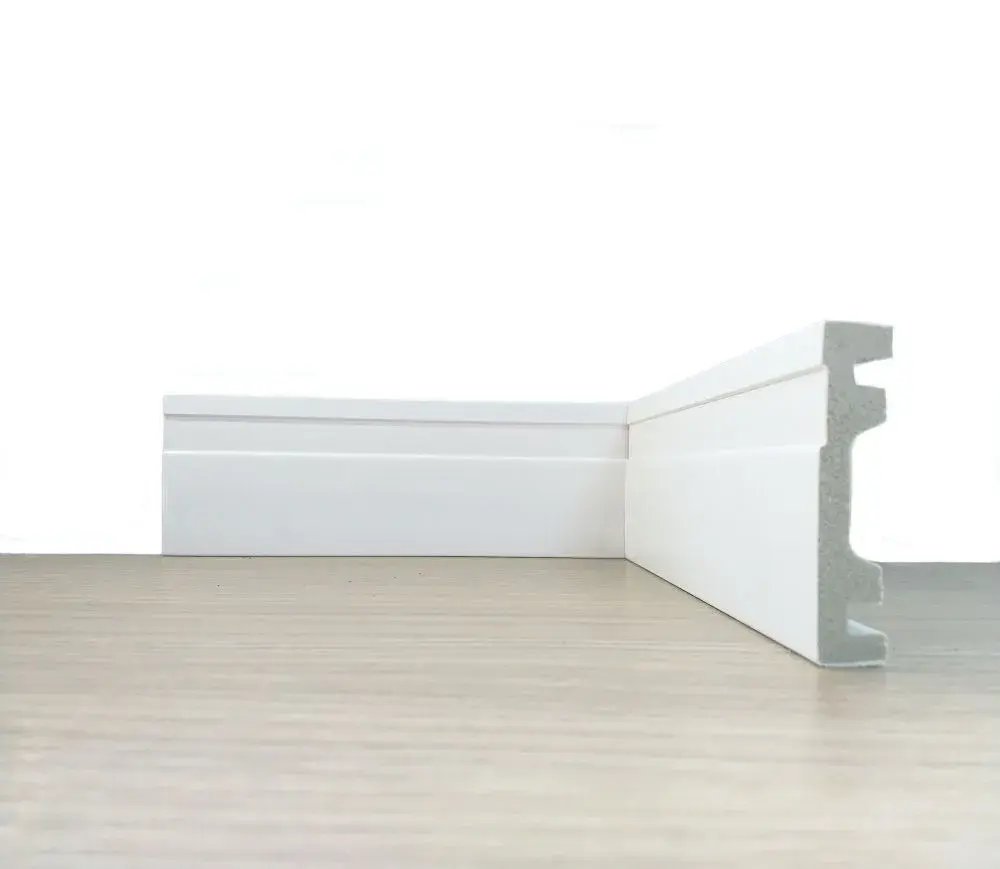 barra de rodapé 10cm frisado branco 2,4m 15mm espessura