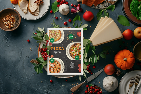 mockup-of-an-ai-generated-greeting-card-featuring-an-elegant-table-with-cheese-and-snacks-