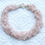Thumbnail: Gemstone Chips Beaded Multi~Strand Necklace ~ Pale Pink Quartz