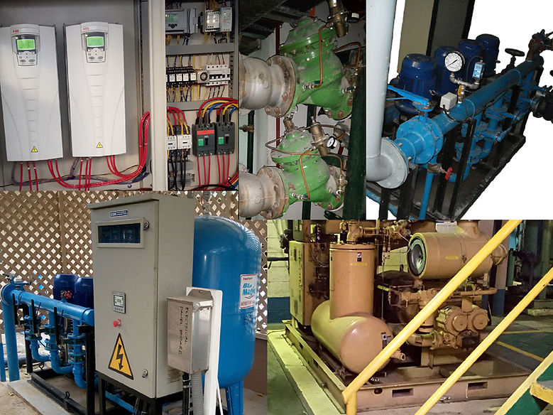 Array of products for water distribution and compressed air system.