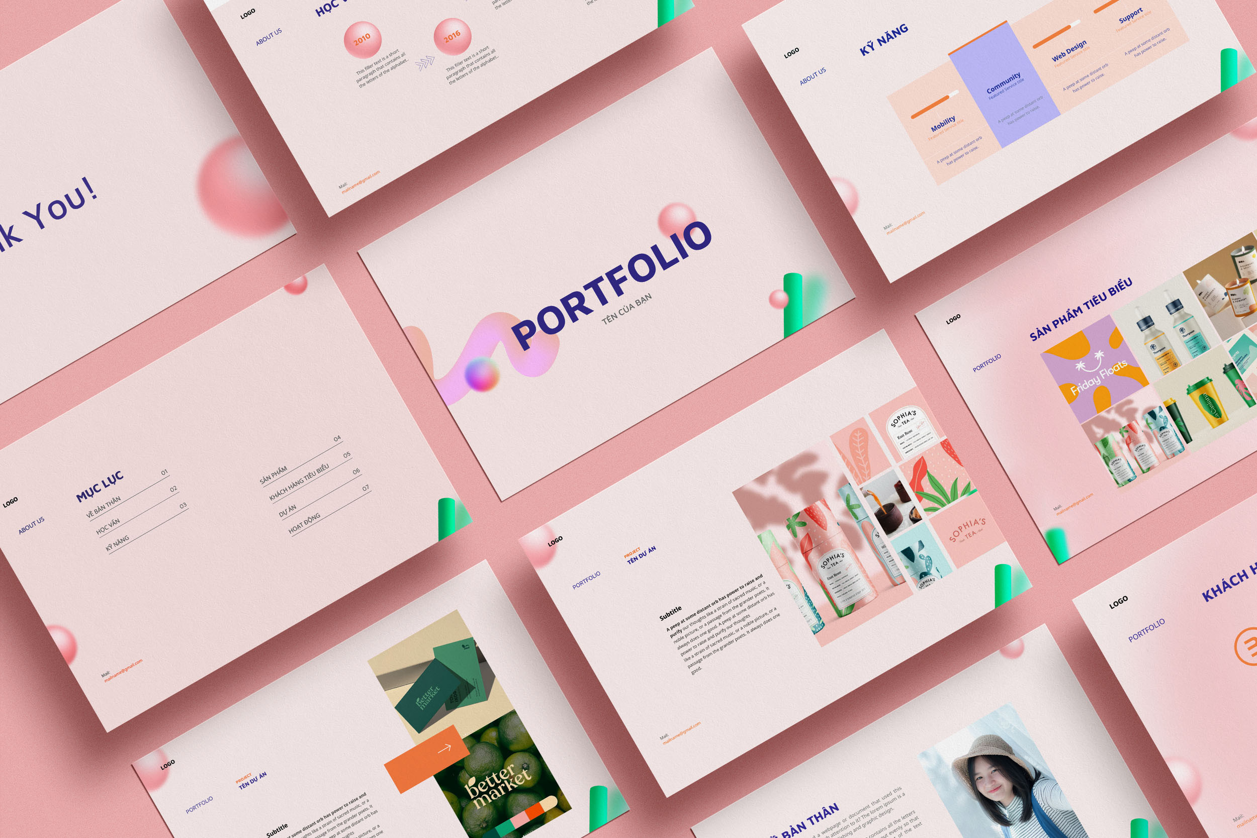 3D Abstract Work/ Portfolio Template_P.001