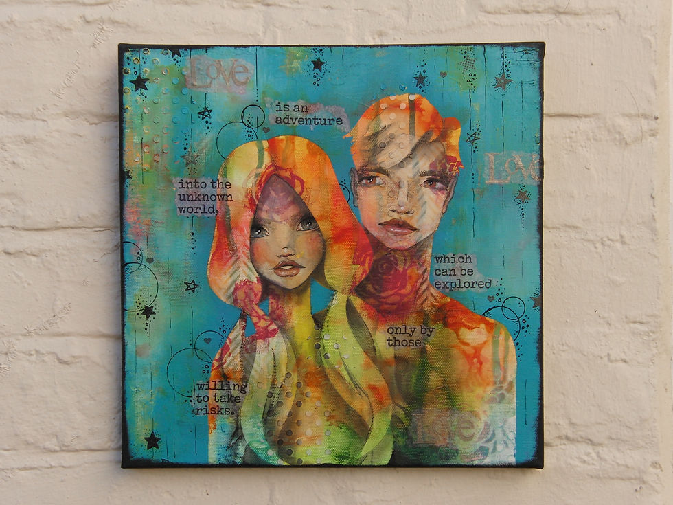 Miniatyrbild: Female Portrait Rag Tails Template