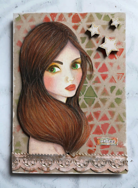 Miniaturebillede: Female 3/4 View Right Dinky Stamp Set