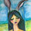 Thumbnail: White Rabbit Portrait Mixed Media Template