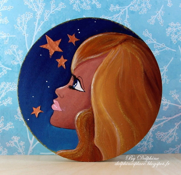 Miniatyrbild: Profile Face Left Dinky Stamp Set