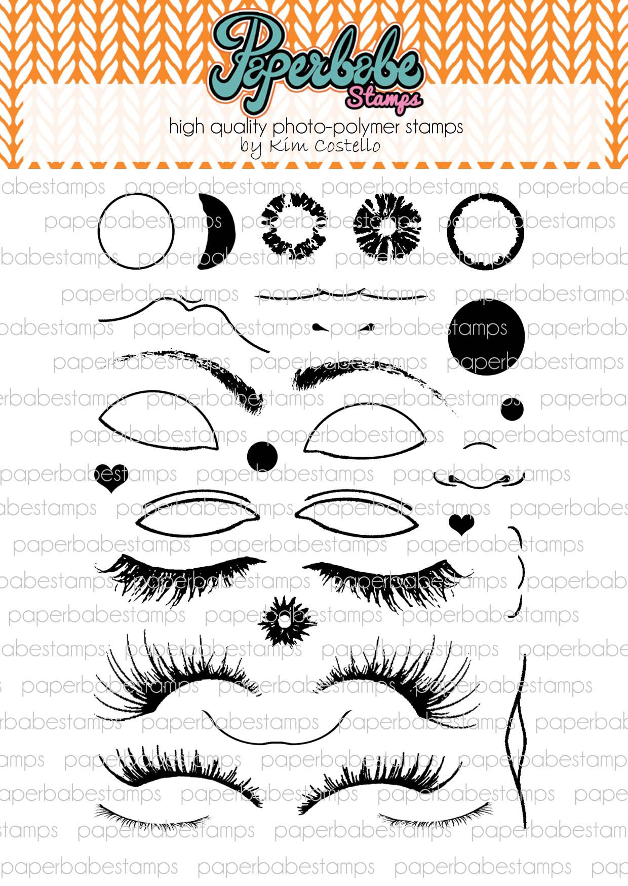 Female Face Stamp Set