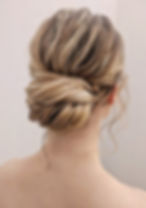 Hair updo textured bun