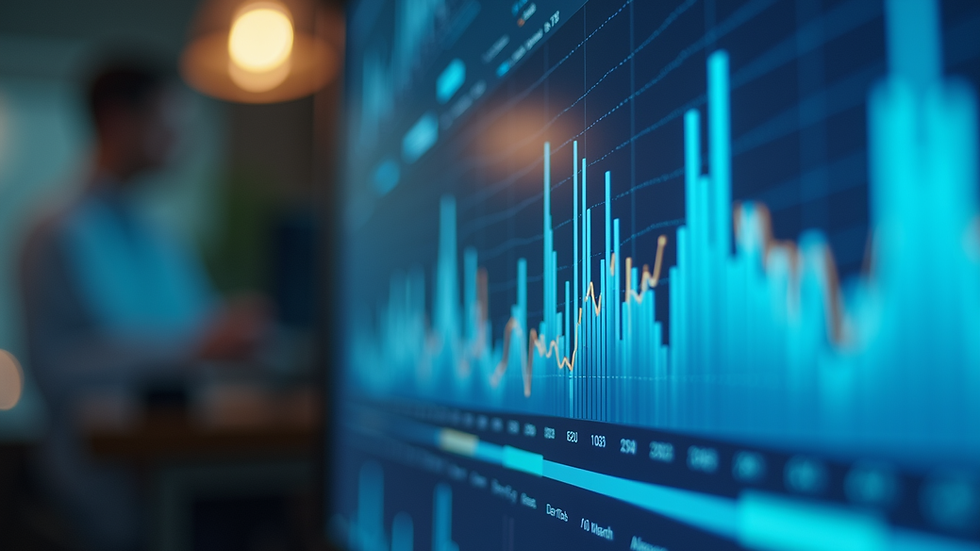 Close-up view of computer screen displaying healthcare analytics