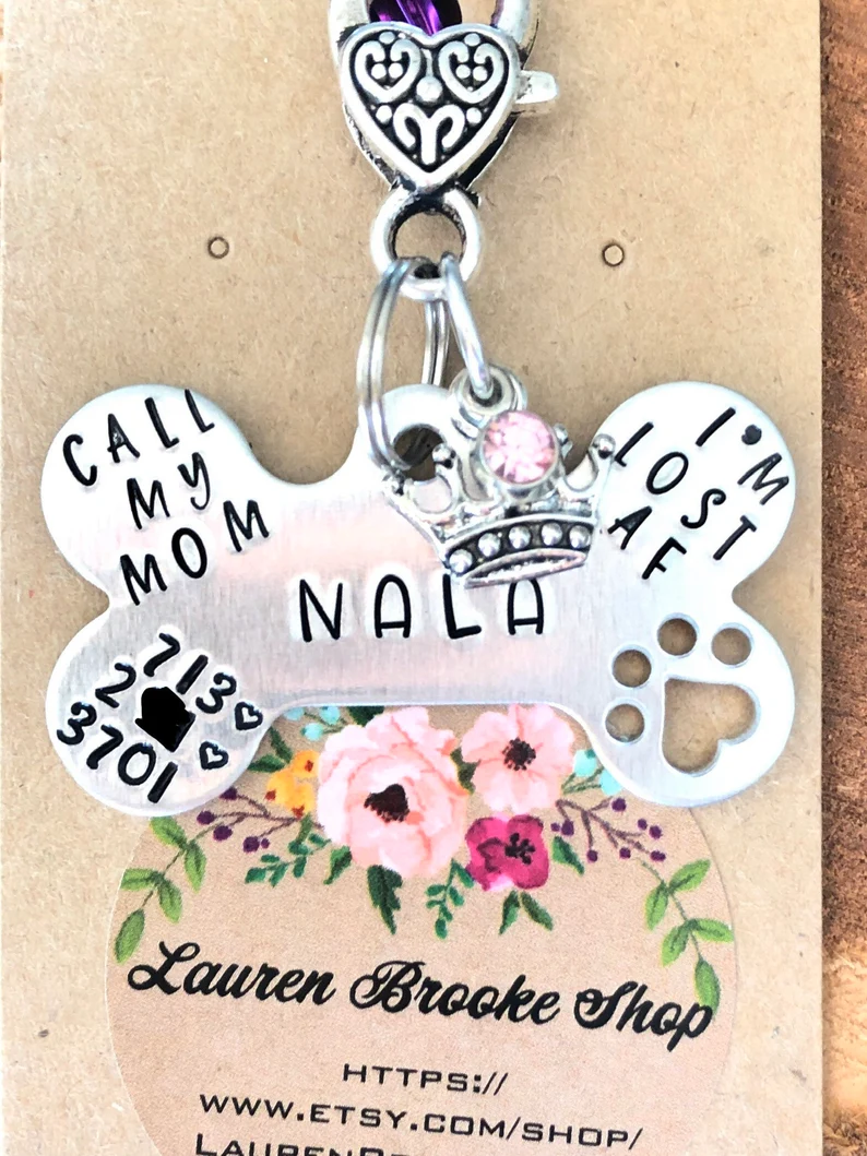 Thumbnail: Call My Mom- She's Ugly Crying- Funny Dog Tag - Dog ID Tag- Dog Tag - Dog Gifts