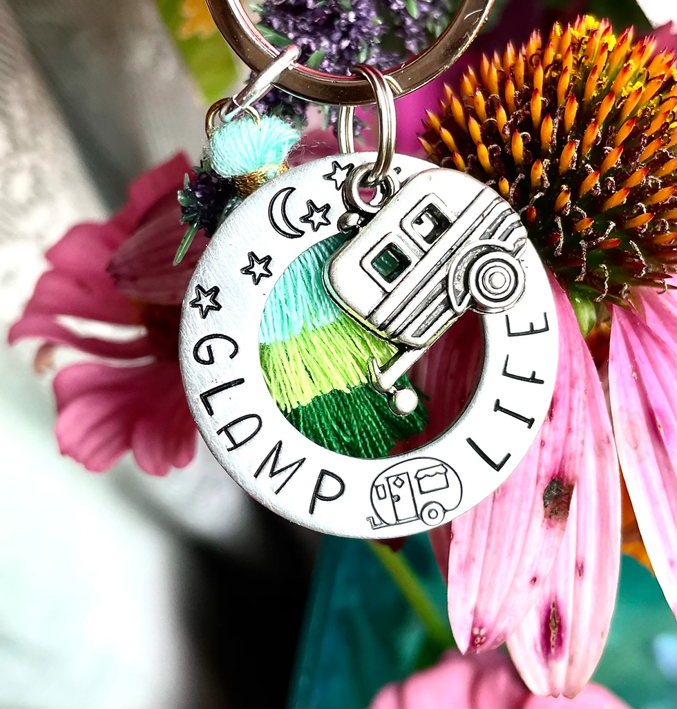 Thumbnail: Glamp Life-  Camping Keychain- Washer Tag