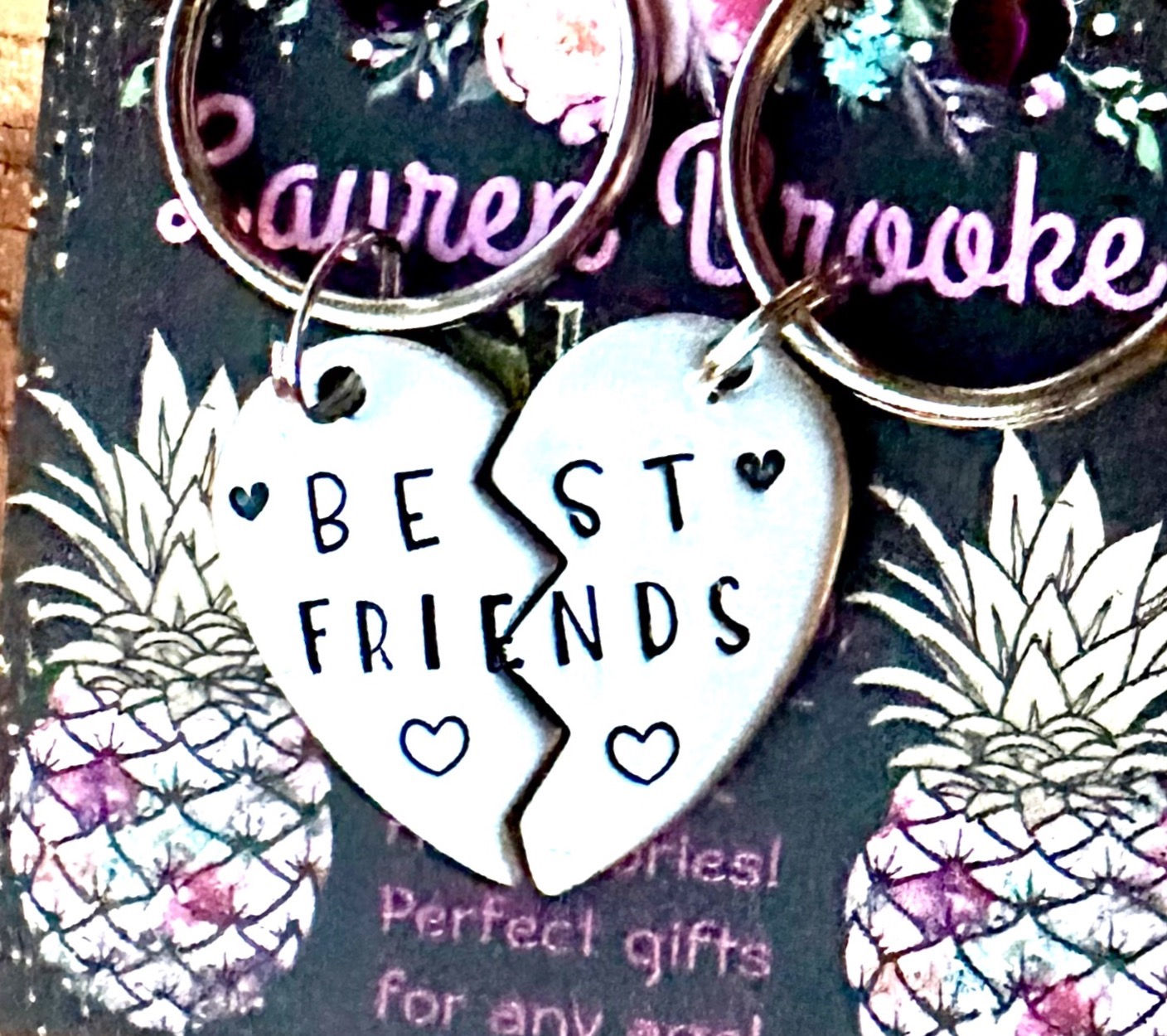 Best Friends- 2 PC Keychain Set- Best Friends Gift - Best Friends Matching Gift