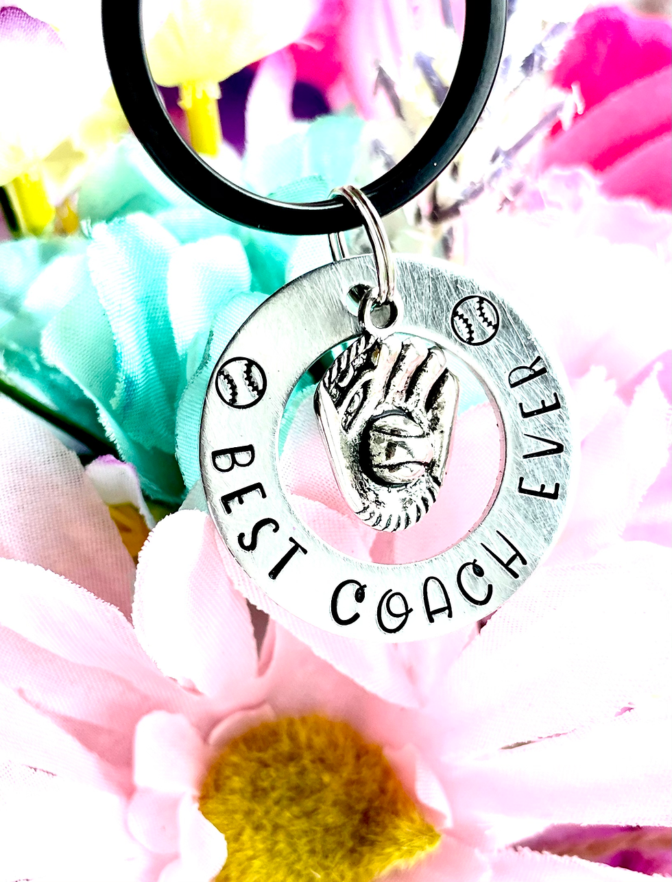 Thumbnail: Best Coach Ever- Baseball Coach Gift - Fathers Day Gift - Best Coach Keychain
