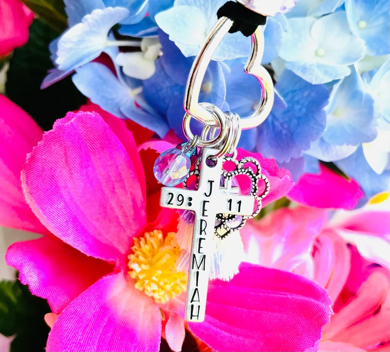 Thumbnail: Bible Verse - Cross Keychains