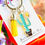 Thumbnail: Cactus Keychain- Initial Keychain - Personalized Gifts -Cacti Lover