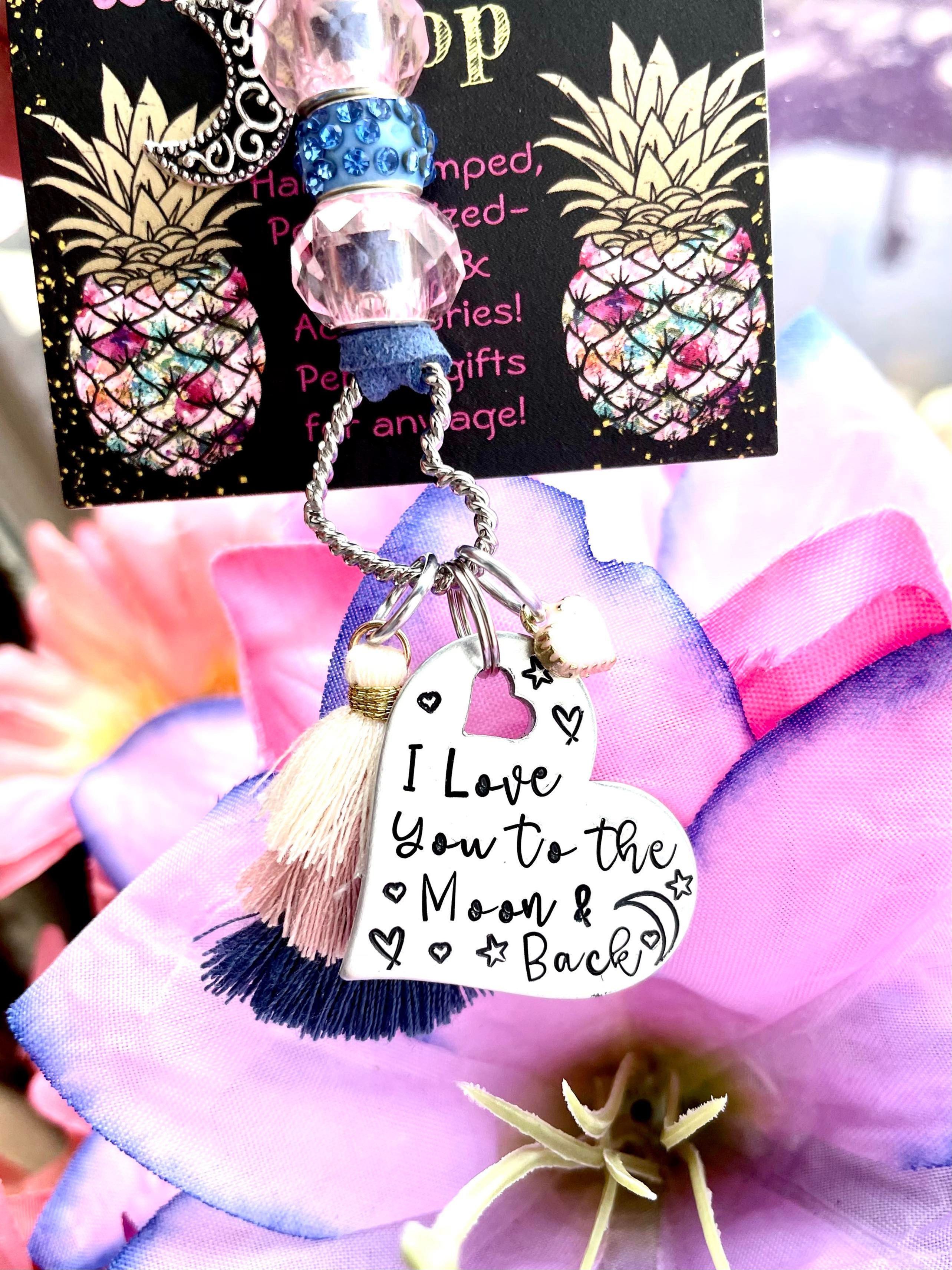 I love you to the moon and back - Rear View Hanger - I love you Gifts - Mom Gift