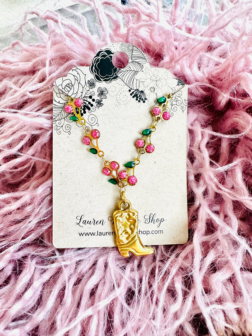 Thumbnail: Steering Wheel Western Charm – Rear View Hanger Charm | Dainty Car Accessory