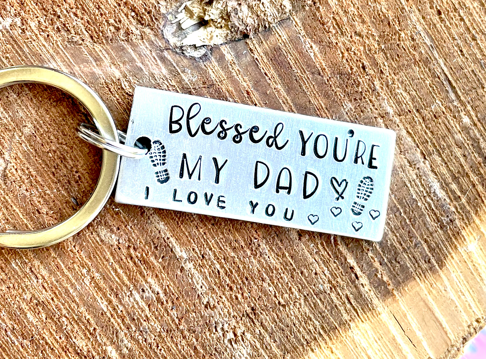 Thumbnail: Fathers Day Keychain- Dad Keychain - Fathers Day Gift - Dad Gift