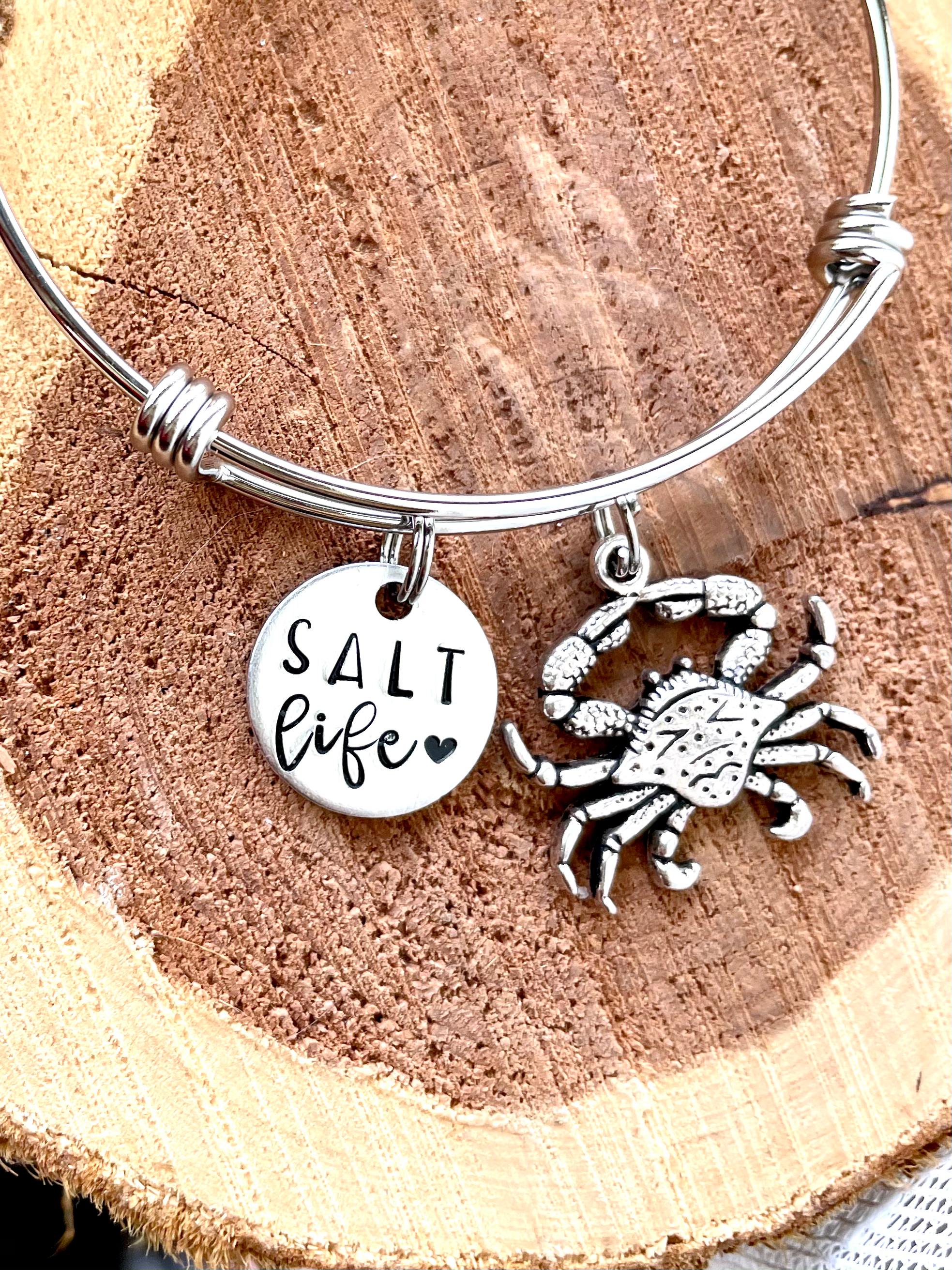 Beach Girl - Beach Bracelet- Hand Stamped Jewelry - Beach Jewelry - Ocean Gifts