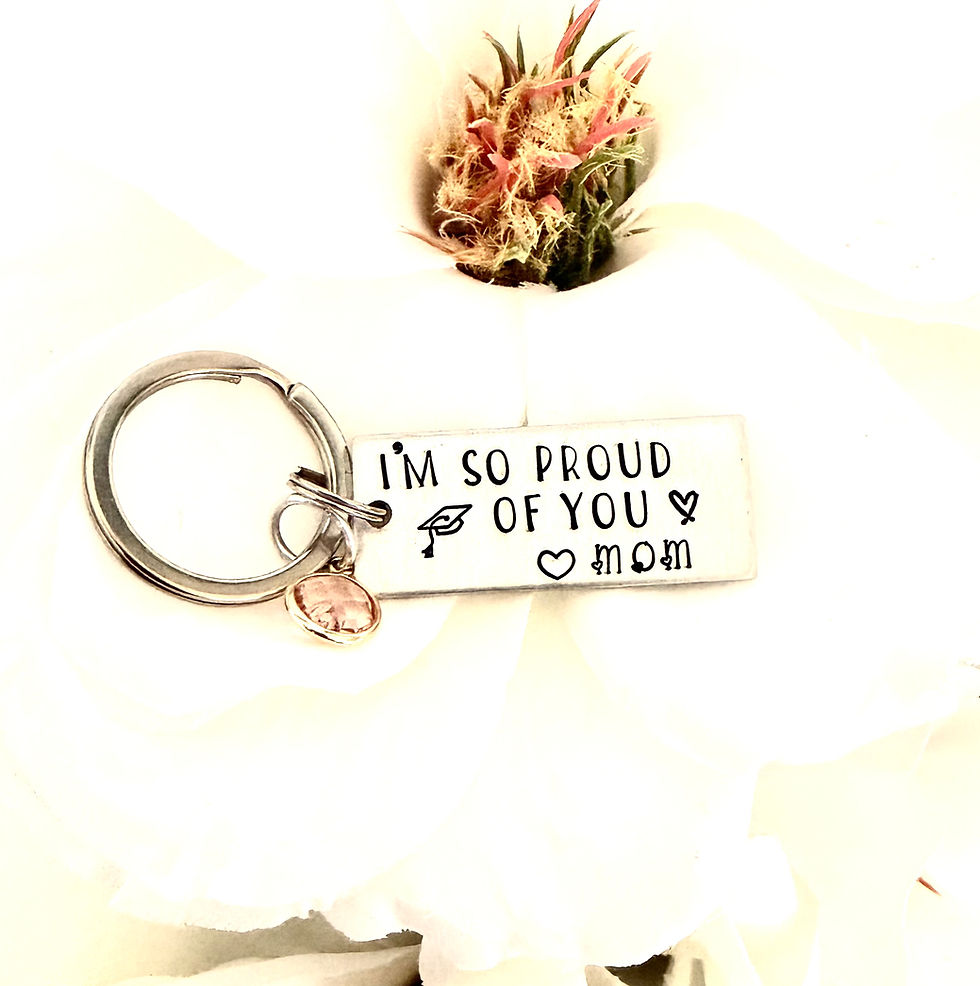 Thumbnail: Grad Gift - Graduation Keychain- Graduation Gift - Proud of you Graduate Gift