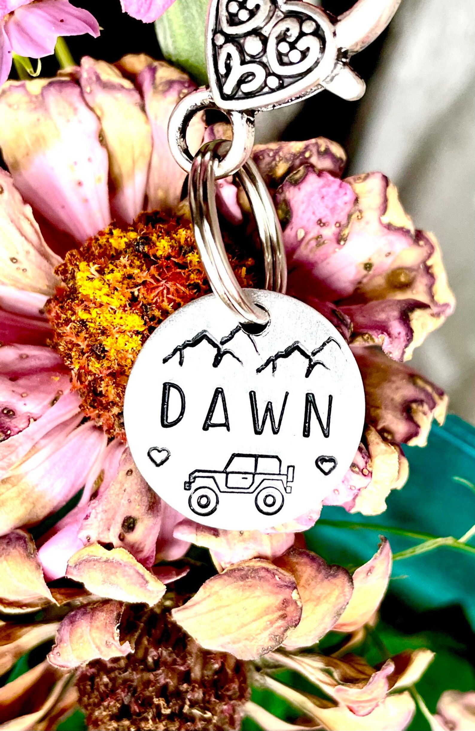 Personalized Gifts / Personalized Keychain / Hand Stamped Keychain / Name Tag