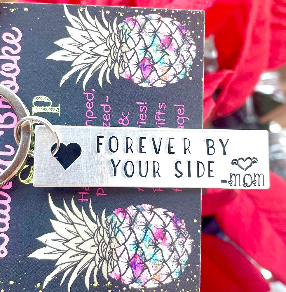 Thumbnail: Forever By Your Side- Personalized- Memorial Keychain