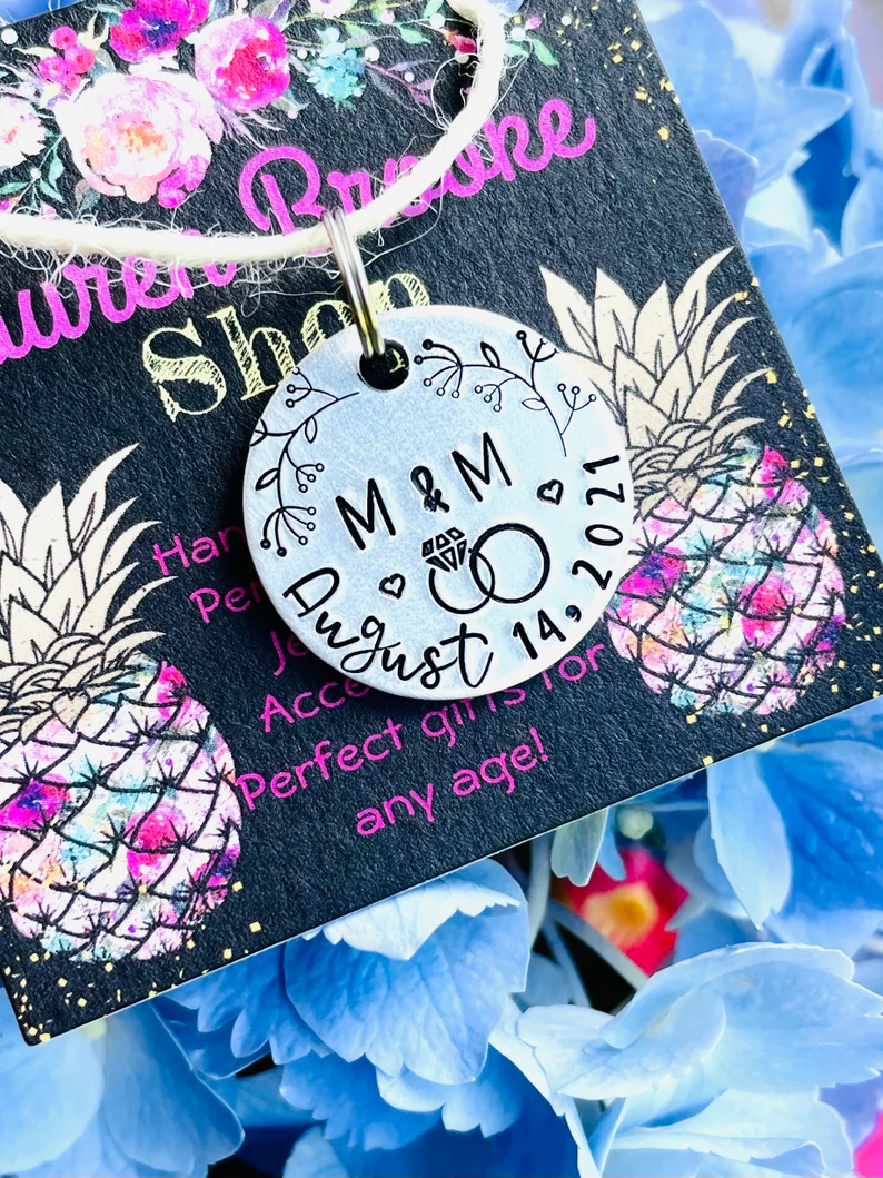 Thumbnail: Personalized Bouquet Charm- Bride Gift- Bouquet Charm-  - Wedding Keepsake