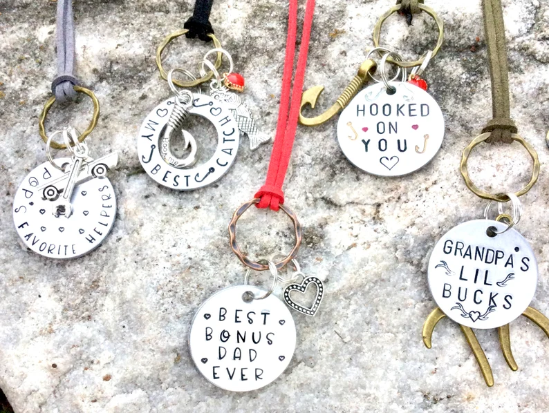 Thumbnail: My Best Catch- Fishing- Keychain OR Rear View Hanger