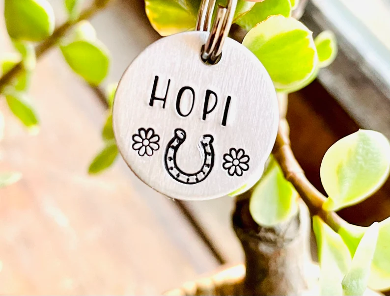 Thumbnail: HORSESHOE- Horse ID Name Tag/ Name ID Tag