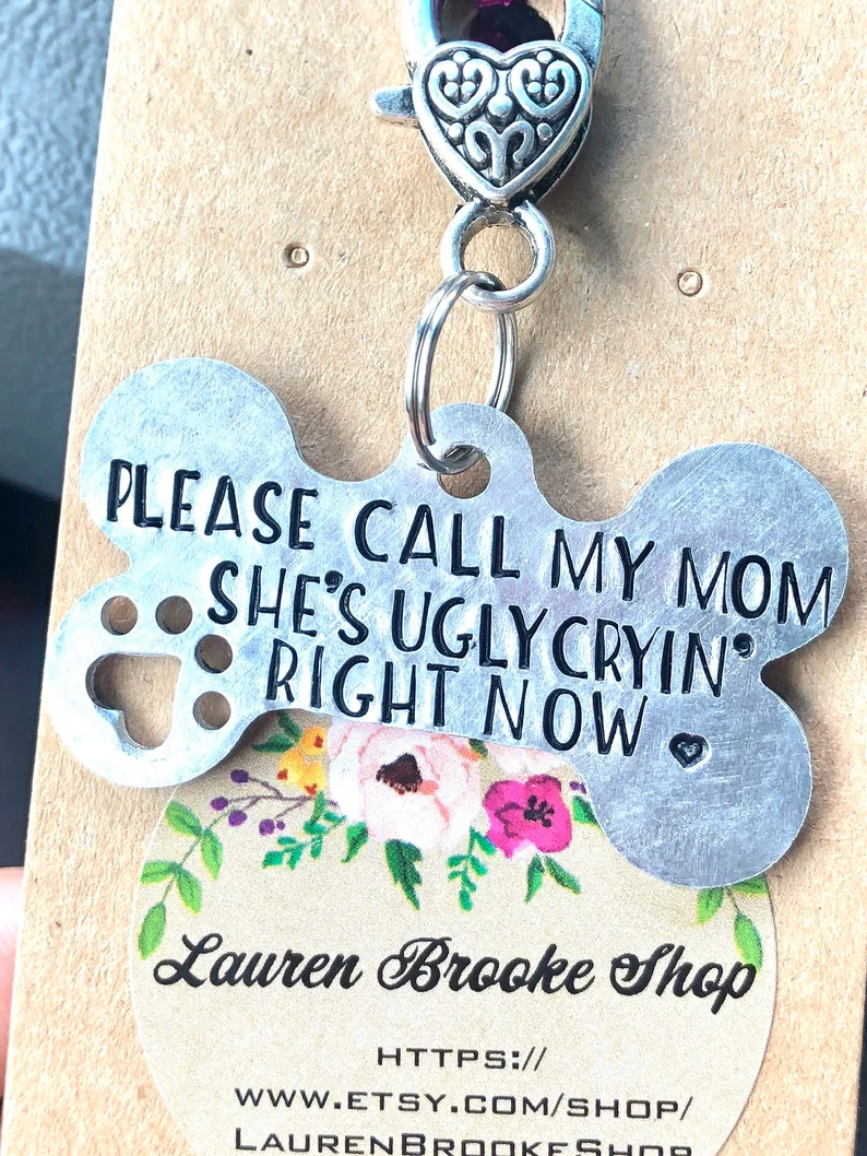 Thumbnail: Got Lost Chasing B****** Dog Tag -Funny Dog Tag- Dog ID Tag- Dog Tag - Dog Gifts