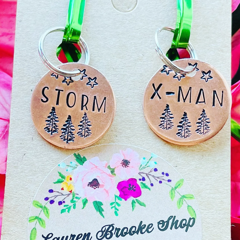 Thumbnail: TREES/STARS- Horse ID Name Tag/ Name Tag