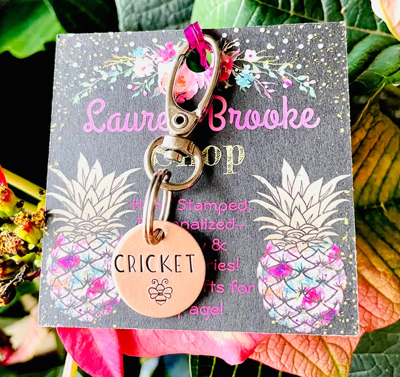Thumbnail: BEE / FLORAL BRANCH - Horse ID Name Tag/ Name ID Tag
