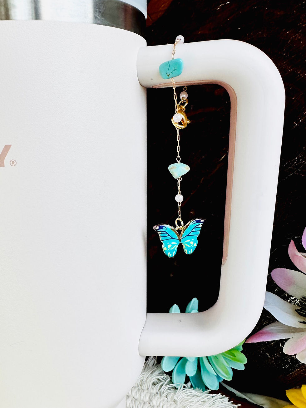 Thumbnail: Butterfly Tumbler Charm Butterfly Tumbler Accessories Stanley Cup Accessories 