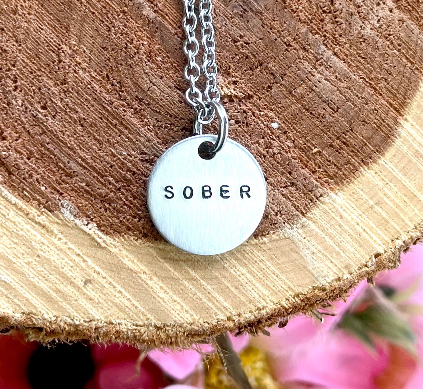 Sober AF Necklace- Sobriety Jewelry - Recovery Jewelry - Sobriety Gift