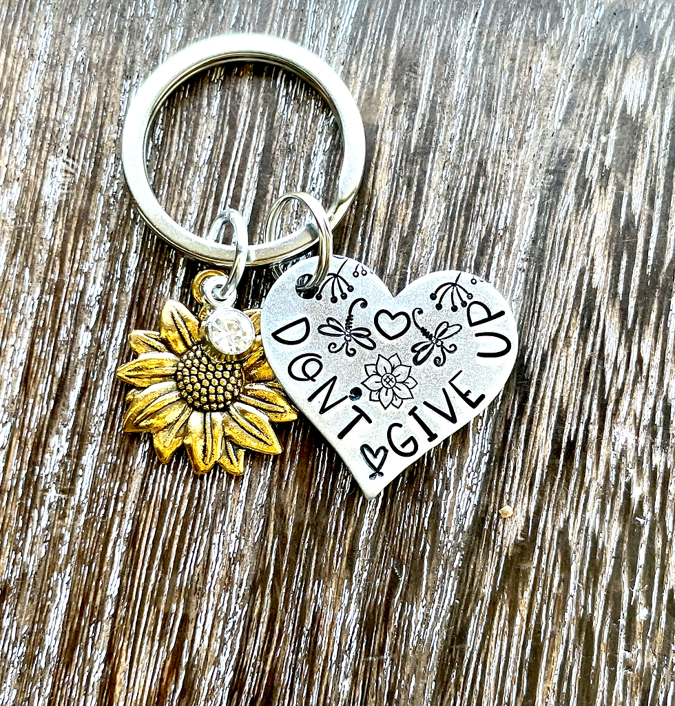 Thumbnail: Don't Give Up Keychain - Inspirational Keychain - Mental Health Awareness Gift