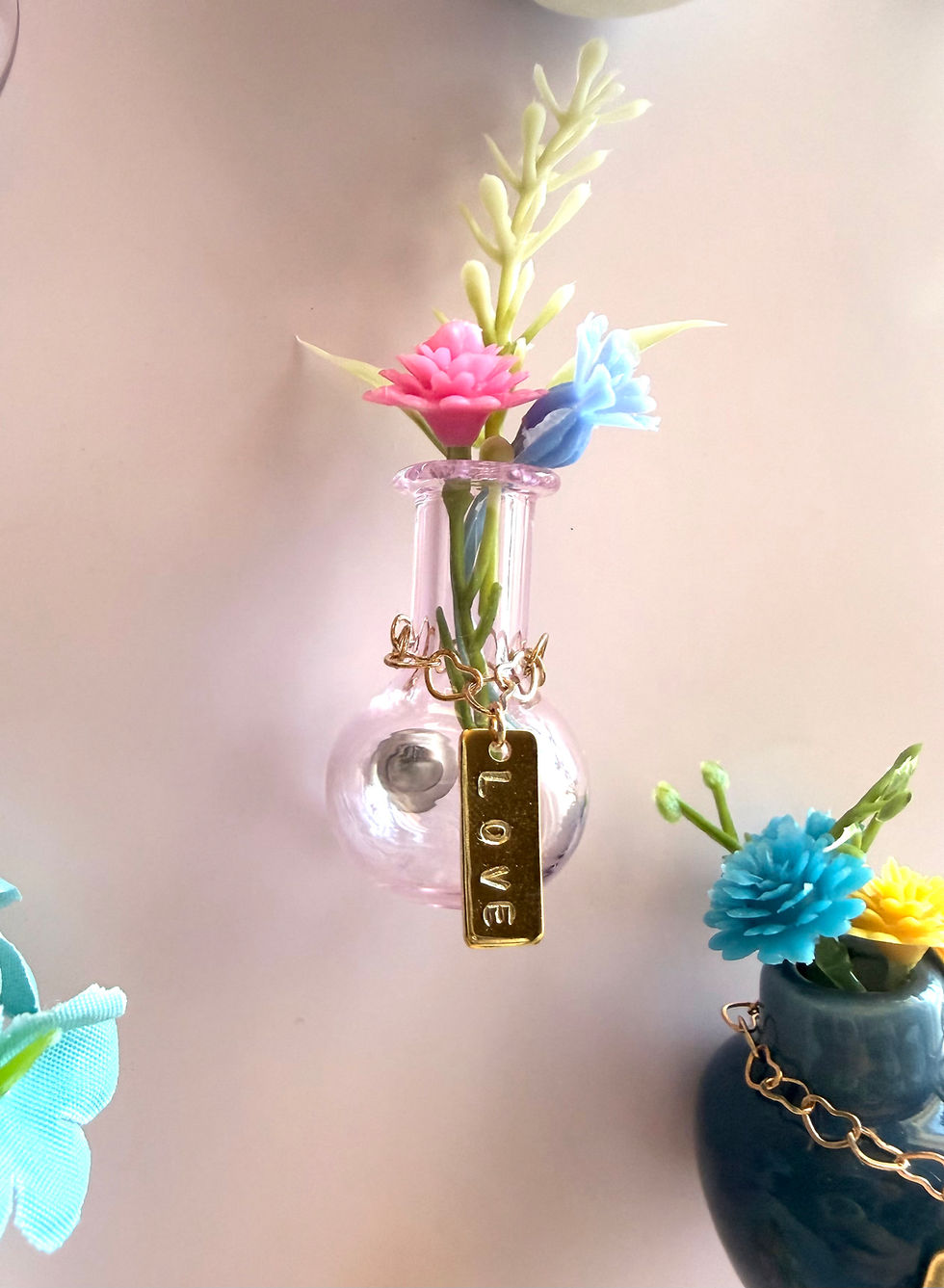 Thumbnail: Magnetic Mini Flower Bouquet with Stamped Tag, Mom Gift, Gigi, Mimi, Floral Gift