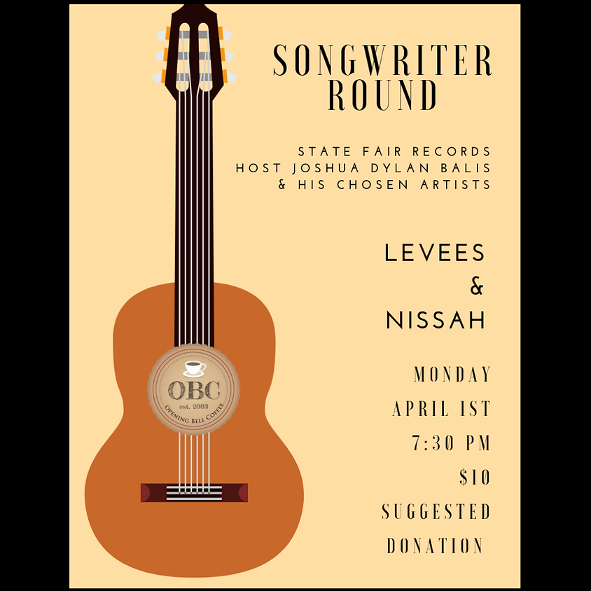 Songwriter in the Round (Nashville style) 7:30 pm