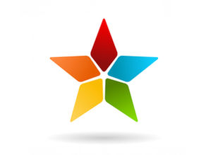 A five-pointed star, with different colored points, representing the Co-Active Coaching Model.