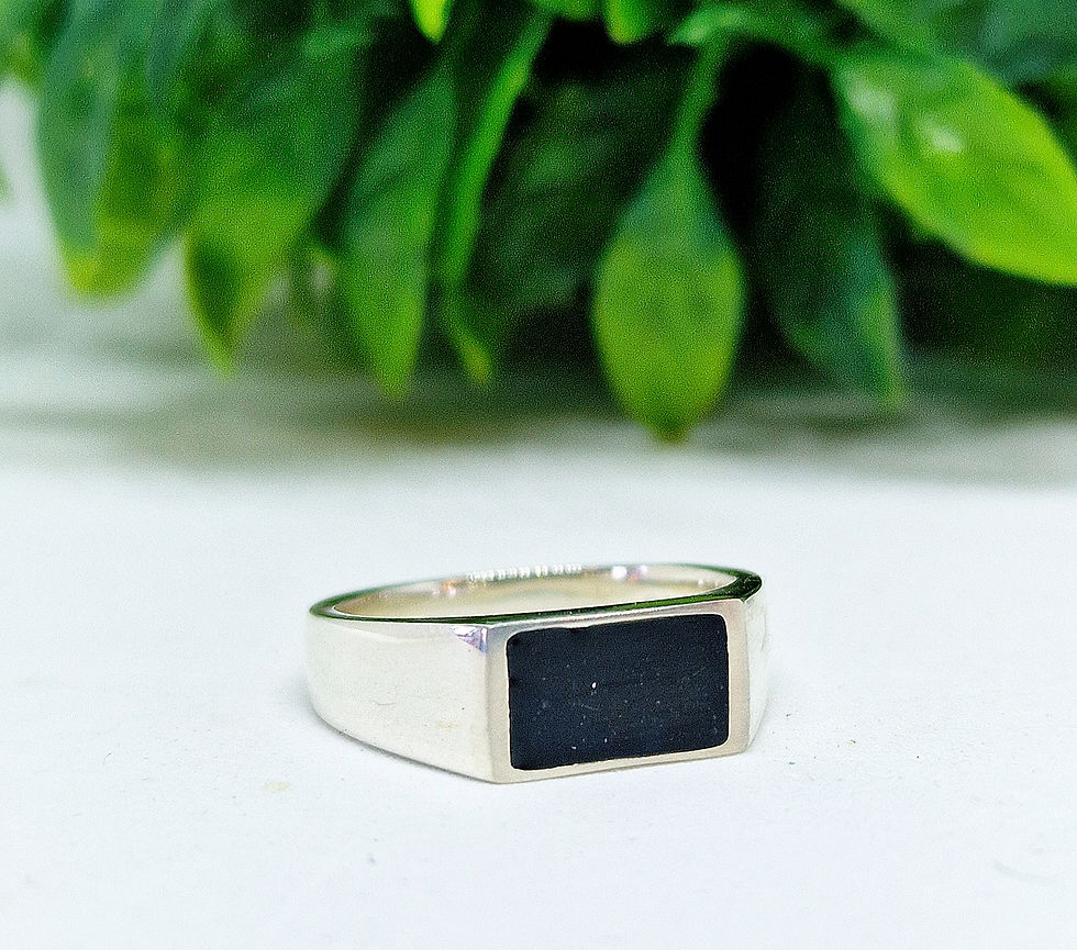 Thumbnail: The Vale | Mens Memorial Ring in Sterling Silver