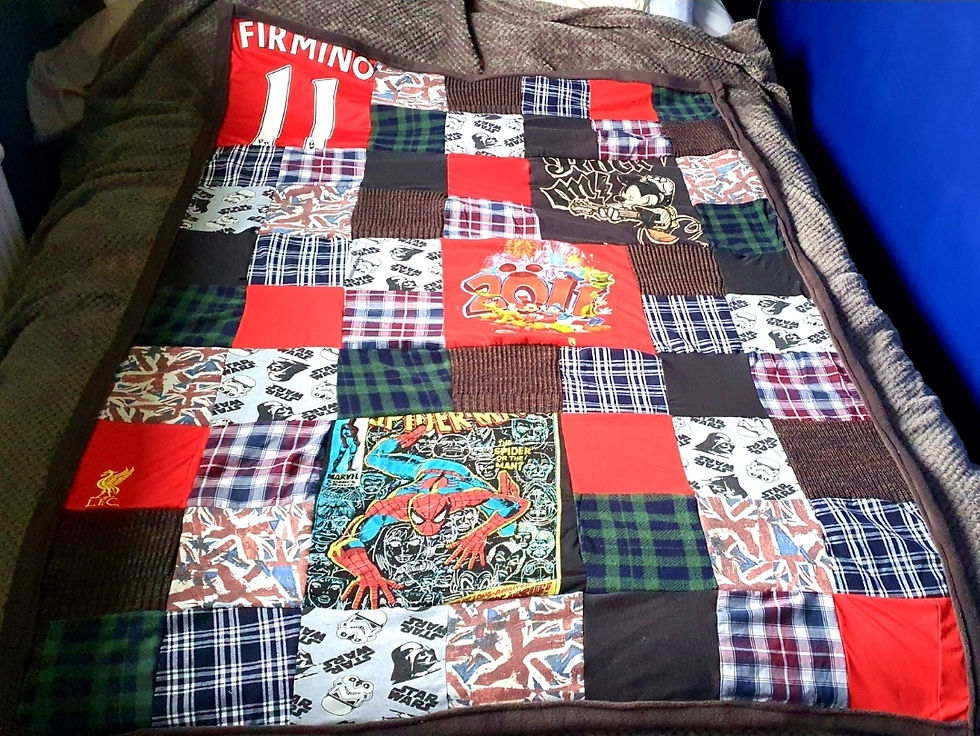 Thumbnail: Large Memory Blanket | Clothing Keepsake Blanket Made From Loved Ones’ Clothes