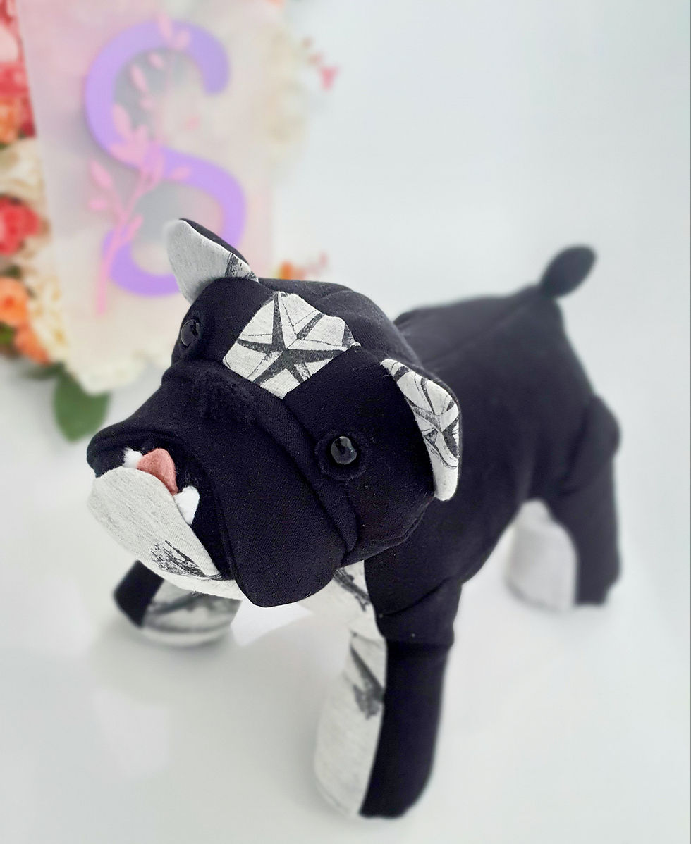 Thumbnail: Memory teddy clothing keepsake bulldog