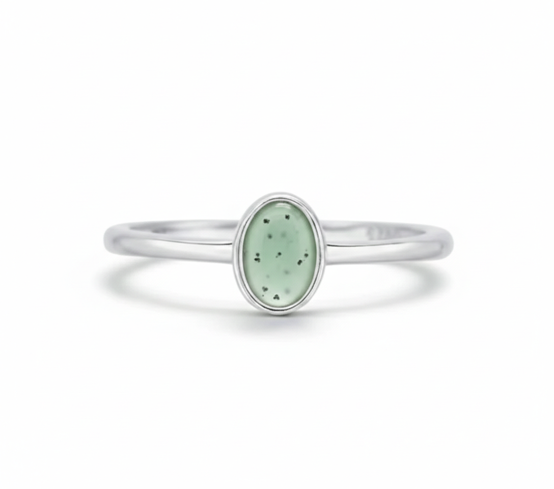 Elodie Ashes Ring | Oval Memorial Ring